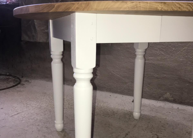 Table-allonges CLASSIC-chic-bois-de-chene-massif-detail